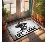 Classroom Door Mat Let'S Cook! - Vintage Western Chef Poster Doormat Bar Decorations For Man Cave Fall Mats Outdoor(50X80CM)
