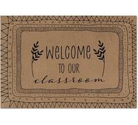 Classroom Door Mat,Welcome to Our Classroom Boho Welcome Mat,Classroom Decor,Teacher Gift,Back to School Doormat,School Gift 24X16 Inch