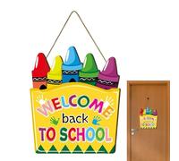 Classroom Door Welcome Banner - School Welcome Decor for Main Entrance | Photo Props On Chalkboard Decorate Living Room Teacher Student Initial Day Children Preschool