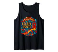 Classroom Escape Route School Mosaic Tank Top