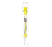 Classroom Essential Yellow Force Meter Cylinder Spring Scale with Clear Measurement Marking from 1N to 50N Capacity Essential Yellow Force Meter