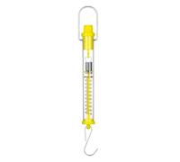 Classroom Essential Yellow Force Meter Cylinder Spring Scale with Clear Measurement Marking from 1N to 50N Capacity Essential Yellow Force Meter
