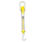 Classroom Essential Yellow Force Meter Cylinder Spring Scale with Clear Measurement Marking from 1N to 50N Capacity Metal Dynamometer Cylinder