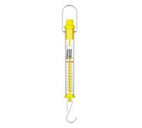 Classroom Essential Yellow Force Meter Cylinder Spring Scale with Clear Measurement Marking from 1N to 50N Capacity Essential Yellow Force Meter