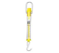 Classroom Essential Yellow Force Meter Cylinder Spring Scale with Clear Measurement Marking from 1N to 50N Capacity Essential Yellow Force Meter