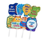 Classroom Instruction Signs with Handle Language Teaching Tool for Language Practice Group Activities Vocabulary Building Teaching Tools