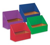 Classroom Keepers Folder Holder Assortment, Assorted Colors, 9-3/4"H x 12" W x 5-3/4"D, 4 Pieces, red, Green, Blue, and Purple