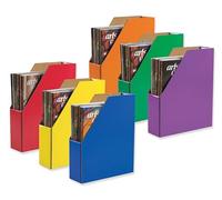 Classroom Keepers Magazine Holders, Assorted Colors, 12-3/8"H x 3-1/8"W x 10-1/4"D, 6 Pieces