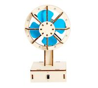 Classroom Learning Fan Model with Visible Motor Parts, Wooden Motion-Activated Science Build for School Activities, Displays and Guided Study Motion Activated Fan Project Science Experiment Wooden Lab