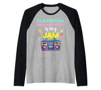 Classroom Management is My Jam 80s Retro Teachers Day Raglan Baseball Tee
