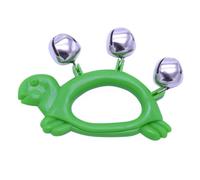 Classroom Music Activity Shaker, Turtle Toy with Handheld Open Handle, 3 Metal Sound Pieces and Green Body for Rhythm Music Activity Compact Home Play Small Hand Shaker