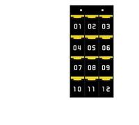 Classroom Phone Holder | Numbered Pocket Graphics Miscellaneous, the conversation stand of the mobile phone organizer is designed with numbered pockets, making searching easier, Black, Consulte la