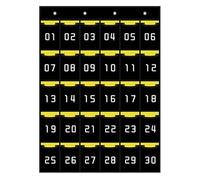 Classroom Phone Holder | Numbered Pocket Graphics Miscellaneous, the conversation stand of the mobile phone organizer is designed with numbered pockets, making searching easier, B, Consulte la