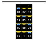 Classroom Phone Holder - Pocket Chart, Closet Organizer | Numbered Hanging Storage with Hooks, Durable School Supplies for Phone Card Pens, A. , Consulte la descripción, See description