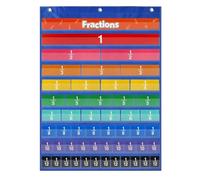 Classroom Pocket Charts, Math Learning Tool for School Teacher Teaching, Decimal Chart Cards with Interactive Activity Design, Portable Materials for Lessons Home Study, 26.38x20.47x0.08 inches