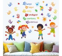 Classroom Reading Wall Stickers for Kids: Peel and Stick Inspirational Quotes Autism Wall Decals - Wall Decor Art Kids Supplies Ages 1-12 Years