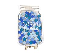 Classroom Reward Jar | 64 Pieces Wooden Positive Motivation Tool | Class Rewards - For Kindergarten Clean Learning Bedtime Reading Science