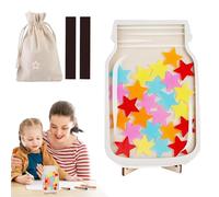 Classroom Reward Jar Magnetic,Magnetic Reward Jar for Classboard,Stimulant Jar for Kids Behavior,Stars Reward Jar Students Kids Magnetic Reward Card Classroom Board Home