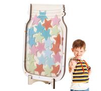 Classroom Reward Jar - Positive Behavior Jar for Students | Star Motifs in the Classroom Incentive Jar with Tokens, 25 - Student Reward Chart for and Girls, Teacher Supply