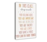 Classroom Rules Poster Art Print Class Motivational Behavior Expectations Inspirational Educational Rules Signs Wall Art Decor For Elementary Middle School Back to School Teacher Supplies (139)