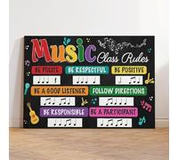 Classroom Rules Poster Art Print Class Motivational Behavior Expectations Inspirational Educational Rules Signs Wall Art Decor For Elementary Middle School Back to School Teacher Supplies (385)
