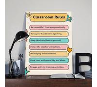 Classroom Rules Poster Art Print Class Motivational Behavior Expectations Inspirational Educational Rules Signs Wall Art Decor For Elementary Middle School Back to School Teacher Supplies (79)