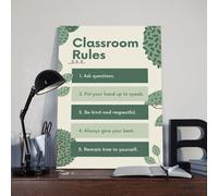 Classroom Rules Poster Art Print Class Motivational Behavior Expectations Inspirational Educational Rules Signs Wall Art Decor For Elementary Middle School Back to School Teacher Supplies (24)