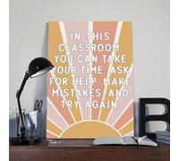 Classroom Rules Poster Art Print Class Motivational Behavior Expectations Inspirational Educational Rules Signs Wall Art Decor For Elementary Middle School Back to School Teacher Supplies (350)