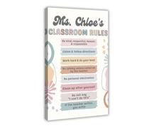 Classroom Rules Poster Art Print Class Motivational Behavior Expectations Inspirational Educational Rules Signs Wall Art Decor For Elementary Middle School Back to School Teacher Supplies (227)
