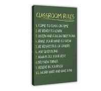 Classroom Rules Poster Art Print Class Motivational Behavior Expectations Inspirational Educational Rules Signs Wall Art Decor For Elementary Middle School Back to School Teacher Supplies (59)