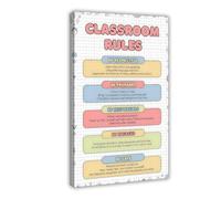 Classroom Rules Poster Art Print Class Motivational Behavior Expectations Inspirational Educational Rules Signs Wall Art Decor For Elementary Middle School Back to School Teacher Supplies (31)
