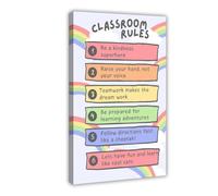 Classroom Rules Poster Art Print Class Motivational Behavior Expectations Inspirational Educational Rules Signs Wall Art Decor For Elementary Middle School Back to School Teacher Supplies (41)