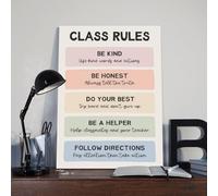 Classroom Rules Poster Art Print Class Motivational Behavior Expectations Inspirational Educational Rules Signs Wall Art Decor For Elementary Middle School Back to School Teacher Supplies (153)
