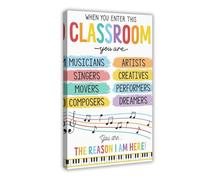 Classroom Rules Poster Art Print Class Motivational Behavior Expectations Inspirational Educational Rules Signs Wall Art Decor For Elementary Middle School Back to School Teacher Supplies (101)