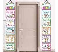 Classroom Rules Posters Classroom Bulletin Board Decorations Set for Kindergarten Preschool Primary Middle High School Expectations Poster