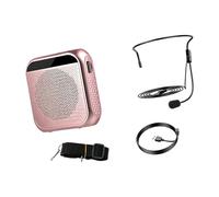 Classroom Speaking Amplifier with Headset Mic, Portable Display Screen, Waist Wear, TF Card USB Playback Wearable Pa Unit Amplification Docent Guide Lecturing Presenter Booth Announcer Memory