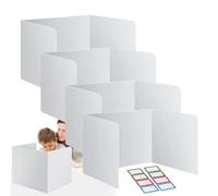 Classroom Table Divider - 4 Pieces Anti-Interference Privacy Shield, Disc is Easy to Clean, Student Test Station, Portable School Folder, Study Table Barrier | For Students