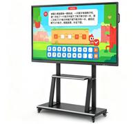 Classroom Teaching Interactive Touch Panel Dual-System Design 4K UHD 10-bit IPS Panel antis-Glare Tempered Glass with Scratch-Resistant for Classroom OfficeHome(1265 * 764mm/49.8 * 30.07in)