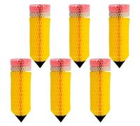 Classroom Theme Decoration Sets, Honeycomb Paper Creative Classroom Decorations 6 Pieces Pencil Honeycomb Balls Versatile Beautiful Crayon Classroom Decoration for School, Pack of 6, see description,
