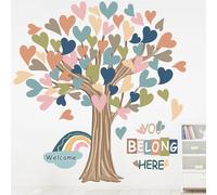 Classroom Tree Bulletin Board Decorations Boho Heart Tree Paper Cutouts You Belong Here Accents Welcome Bulletin Board Decor for School Nursery Blackboard Home Wall Decor