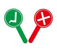 Classroom Voting Paddles | Double Sided Yes-No Answer Signs - Hand Tuning Paddle | for Teaching, School Classrooms, Students, Teachers, Competitions, Games, Family, Jury and Audiences