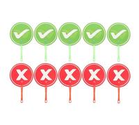 Classroom Voting Paddles - Red Green Handheld Assessment Disc, Tracker Toggle Pointer, Heavy Duty School Examination Wand | Double Sided Answer Board for Early Learning Lesson Play Kit
