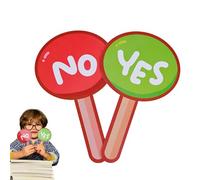 Classroom Voting Signs - Portable Interaction Paddles, Quick Response | Reusable True False Paddles, Yes No Answer Signs For Teacher Student Participation, Educational Game, Quiz, Classroom Activity