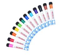 Classroom Whiteboard Pens with Eraser Tops, 12 Piece Color Marker Set for Lesson Mapping, Meeting Notes, Presenter Board Updates, Shared Work Whiteboard Marker Set Eraser Cap Markers Classroom Board