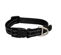CLASSSIC REFLECTIVE COLLAR Black Fully Adjustable High Strength Material Secure
