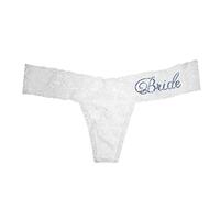 Classy Bride Wedding Underwear Bedazzled Bridal Lingerie for Women - white - One Size