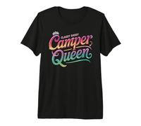 Classy Camper Queen Vintage Glamping Camping Crew Campground Premium T-Shirt