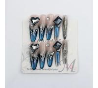 Classy Fake Nails DIY Manicure - Dashing, Waterproof, Smudge Proof, Chip Proof, No Dry Time, Durable & Flexible, Long Lasting, Quick & Easy, Mysterious Gradient Color