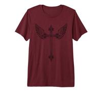 Classy Goth Cross with Wings Alt Grunge Emo Premium T-Shirt