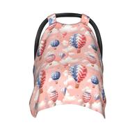 Classy Hot Air Balloon Print Baby Car Seat Covers, Breathable Nursing Cover Breastfeeding Cover, Stroller Covers, Multi-use Infant Carseat Canopy, Baby Boys Girls Newborn Essentials